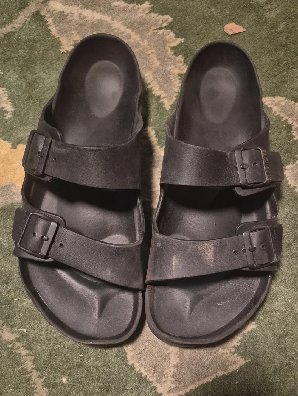 Birkenstock Black Two-Strap Slip-On Sandals